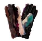 handsker med mink multicolor hotsjok